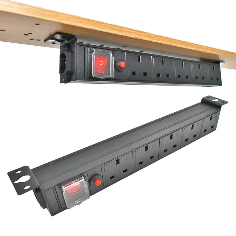 

C14 port PDU Power Strip Distribution Unit Surge protection with 1-9AC UK output Hidden SOCKET Patch panel 13A 3500W