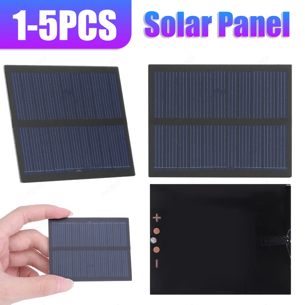 0.5W 5.5V Mini Small Solar Panel Module Kit PET Laminate Multifunctional Solar Battery Charger Silicon 76x60mm for DIY Toy Board