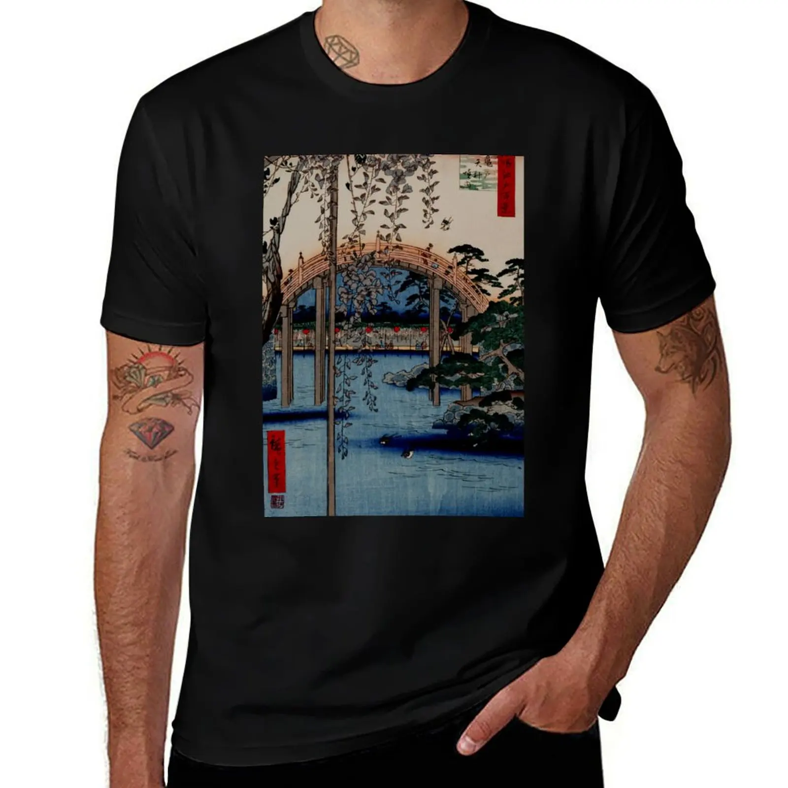 

Kameido Tenjin Shrine - Utagawa Hiroshige T-Shirt Plus Size Street Style Tee