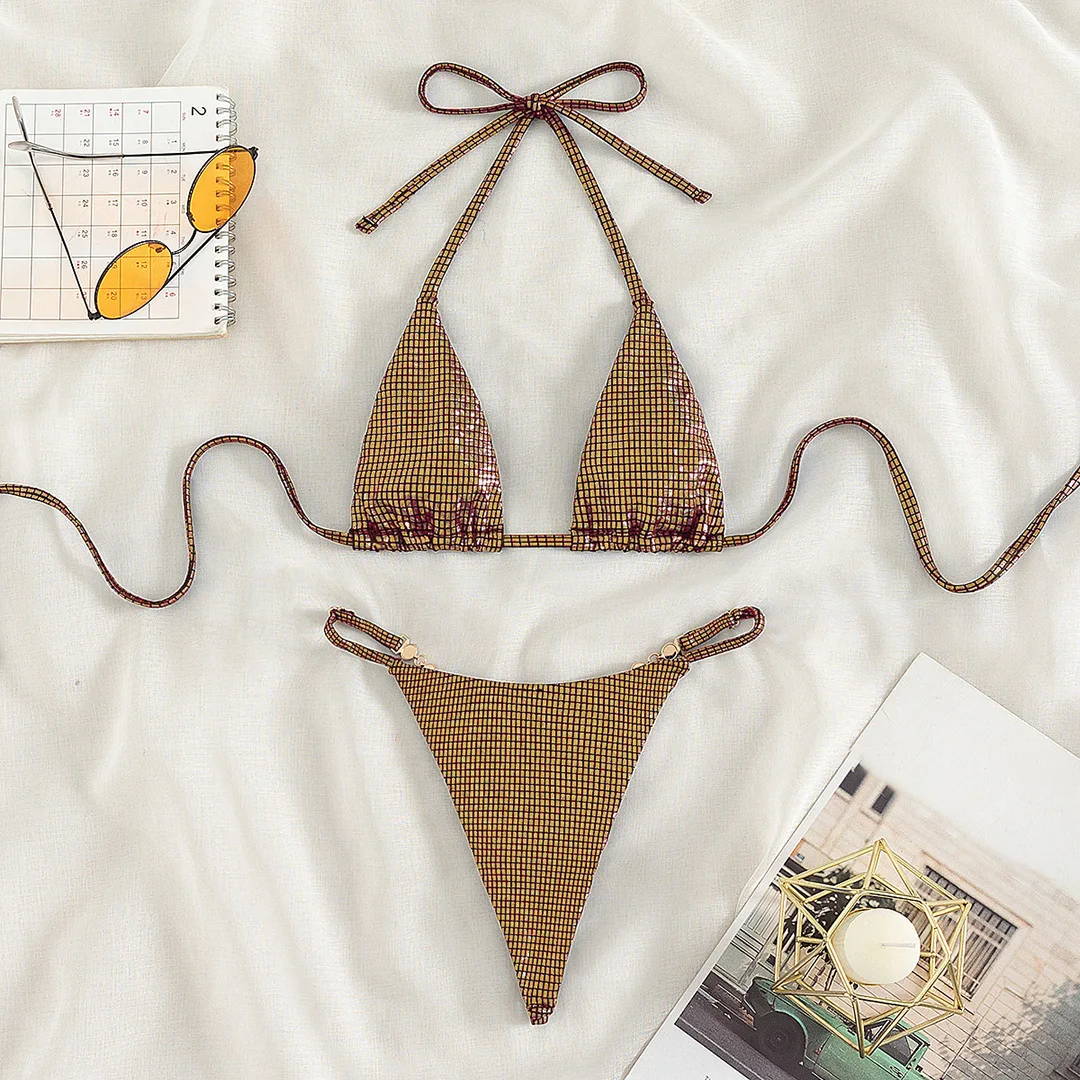 Sexy Diamond Extreme String Mini Micro Bikini Damen-Badebekleidung, zweiteiliger Bikini-Set, Badeanzug, Badebekleidung, Modell V5180 – Detail 18