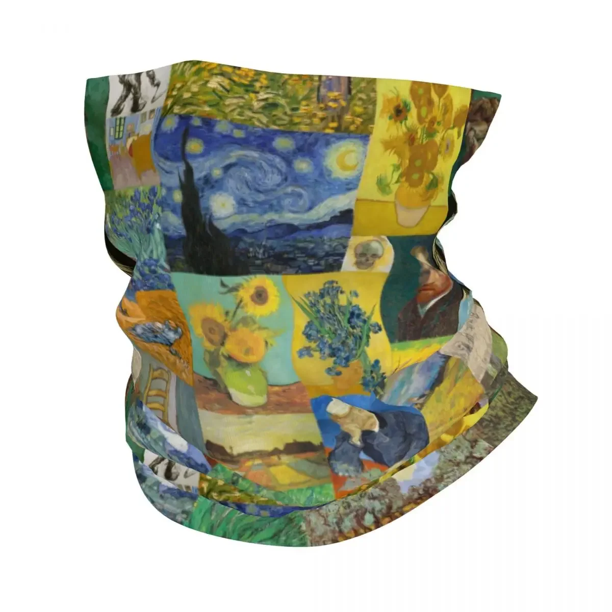 Vincent Van Gogh Painting Collage Bandana Neck Gaiter for Ski Running Men Women Wrap Scarf Balaclava Warmer