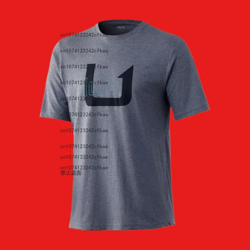 New Fishing Wear Performance Short-Sleeve T-Shirts Mens UPF50 Sun Protection Shirt Breathable Outdoor Sport  Cl