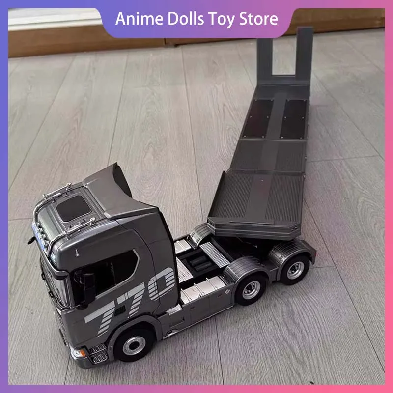 

RC Car HUINA 1501 Truck Car Head 770S V8 1/18 RC Alloy Tractor Truck 19CH Engineering Trailer Truck With Light Sound Tractor Toy