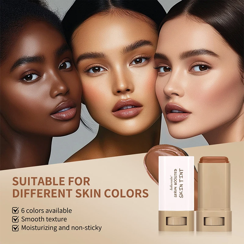

Colored Solid Essence Stick Boosted Skin Tint Foundation Stick Smooth Plumper Hight Coverage Concealer Beauty Face Makeup