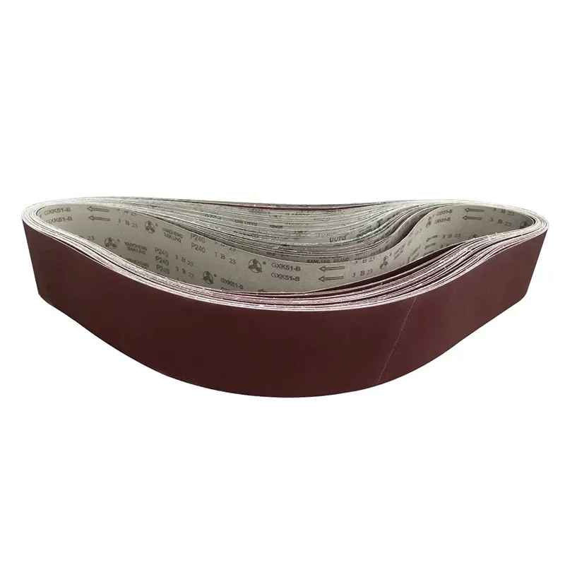 

4 pieces grit 120#, 150mmx2260mm Sanding belt. shipping to Guangzhou of China.
