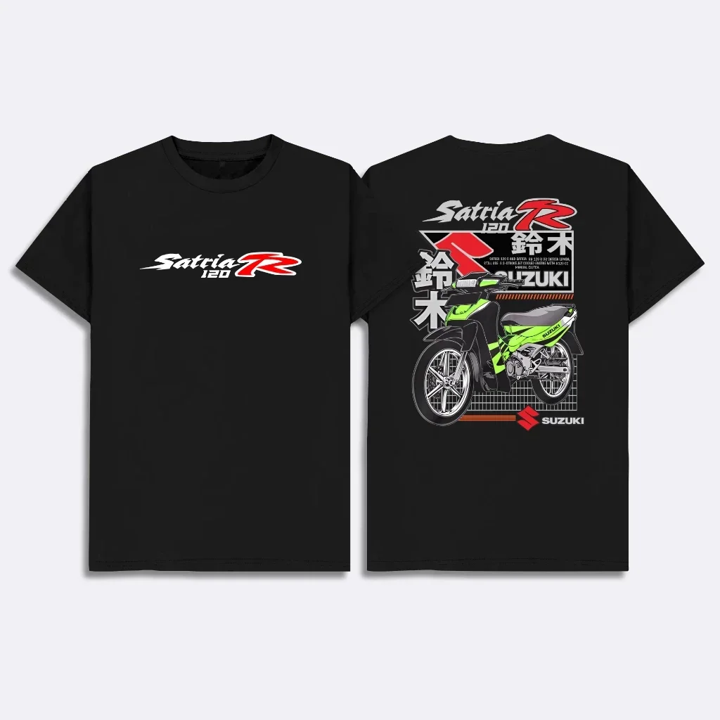 

Suzuki 100% Cotton Men's T-Shirt with Printed Racing Team Satria 120 R Satria Lumba - Suitable for Summer Everyday Wear