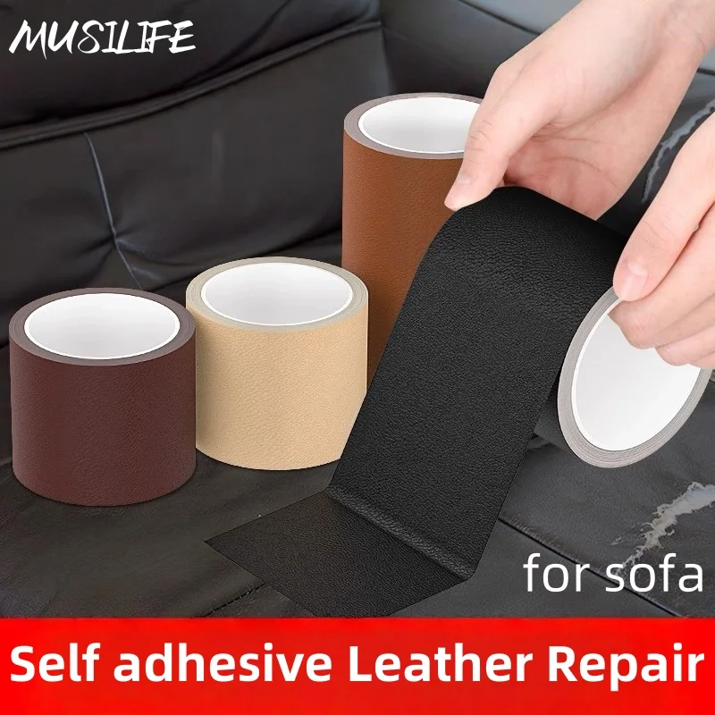 

Self-Adhesive Leather Sticker Repair Refurbish for Furniture Sofa Car Seat Back Adhesive Waterproof Thick Leather Fabric PU Tape