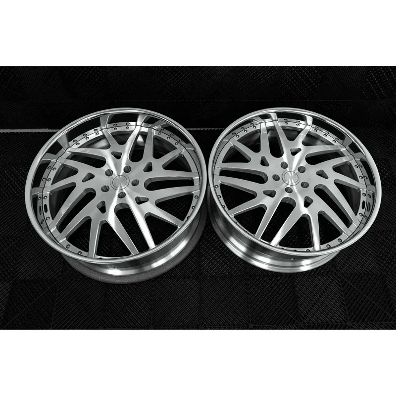 2 Piece Forged Wheels 24 26 28 Inch Floating Cap Rim for 1979 Deville 1966 Chevy Nova 1989 Caprice 1969 C10 Monte