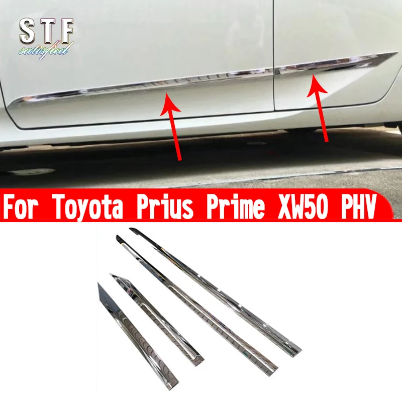 

For Toyota Prius Prime XW50 PHV 2016-2022 Accessories Side Door Body Strip Trim Molding Decoration Stickers