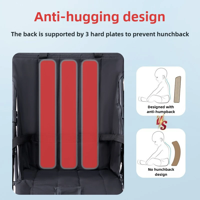 Twin Baby Stroller Lightweight Double Folding Stroller Foldable, Five-point Safety Belt, Safe and Stable