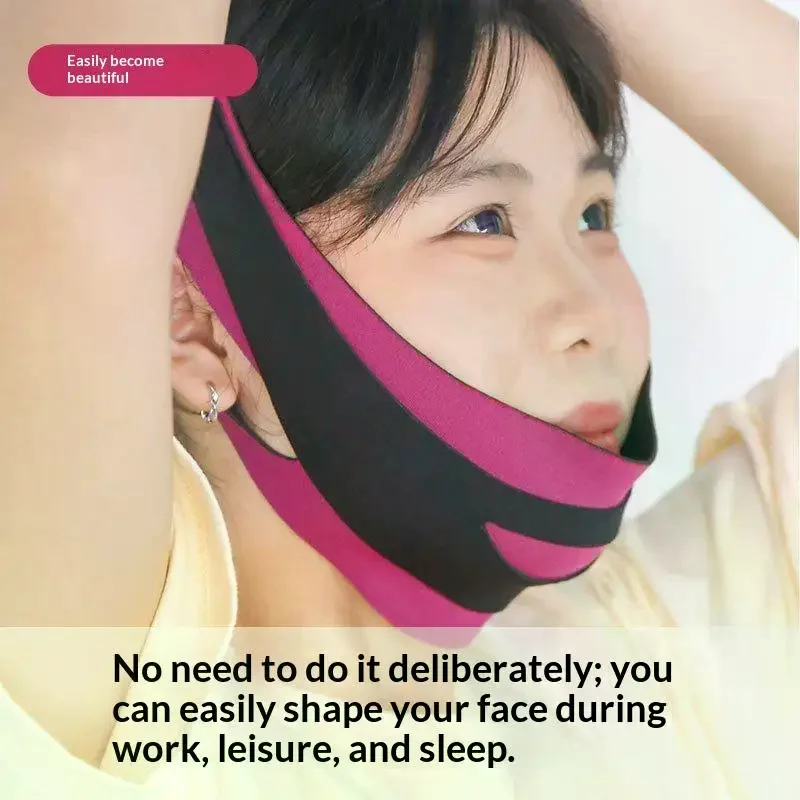 1Pcs V Line Face Shaper Elastic Face Slimming Bandage Women Chin Cheek Lift Up Belt Facial Massage Strap Face Skin Care Tools view 2