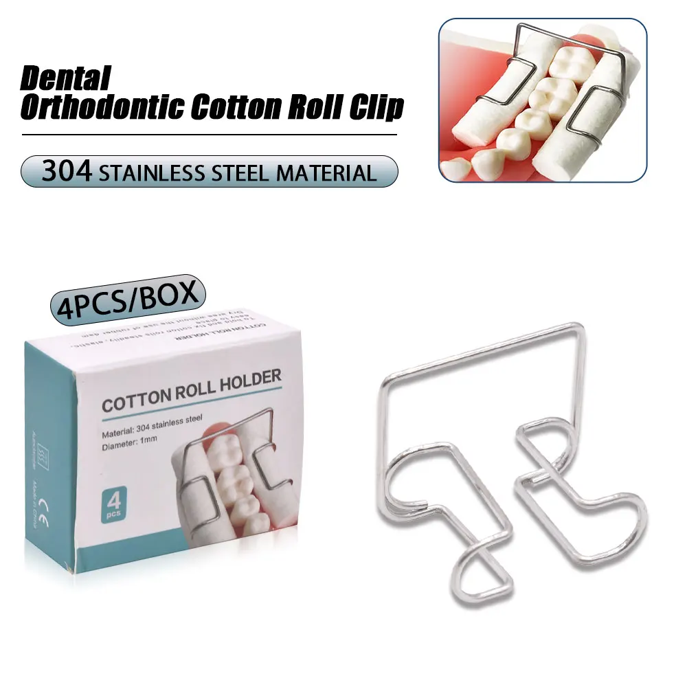 Clip de rollo de algodón Dental, soporte de Clip de rollo de algodón de acero inoxidable Autoclavable, suministros de laboratorio de odontología clínica de dentista, herramienta soladora