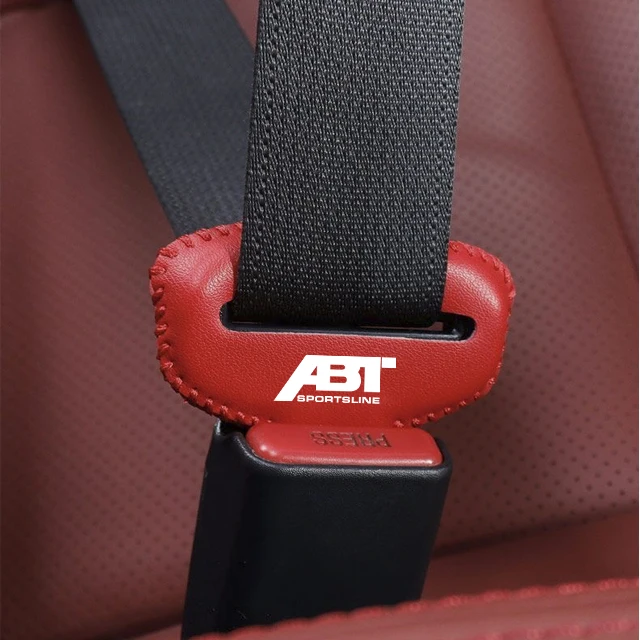 2 قطعة مقعد السيارة حزام مشبك غطاء حامي المضادة للتصادم بولي Leather الجلود ملابس حماية ل ABT أودي RS3 RS4 RS5 S4 S5 S6 SQ7