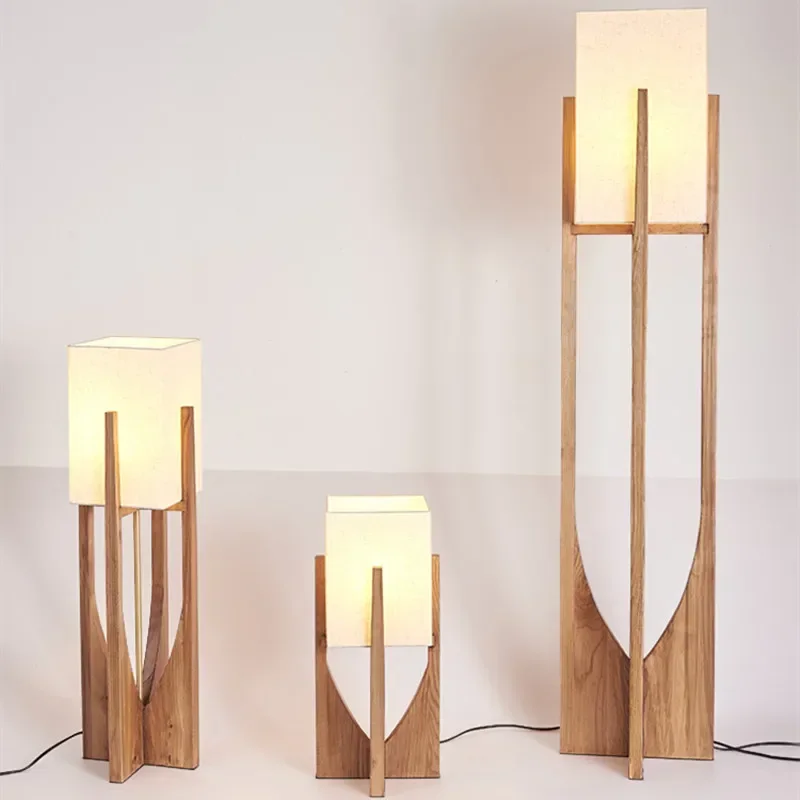 Japanese Style Creative Floor Lamp Designer Living Room, Bedroom, Sofa, Bedside Wooden Decorative Lighting Lamp