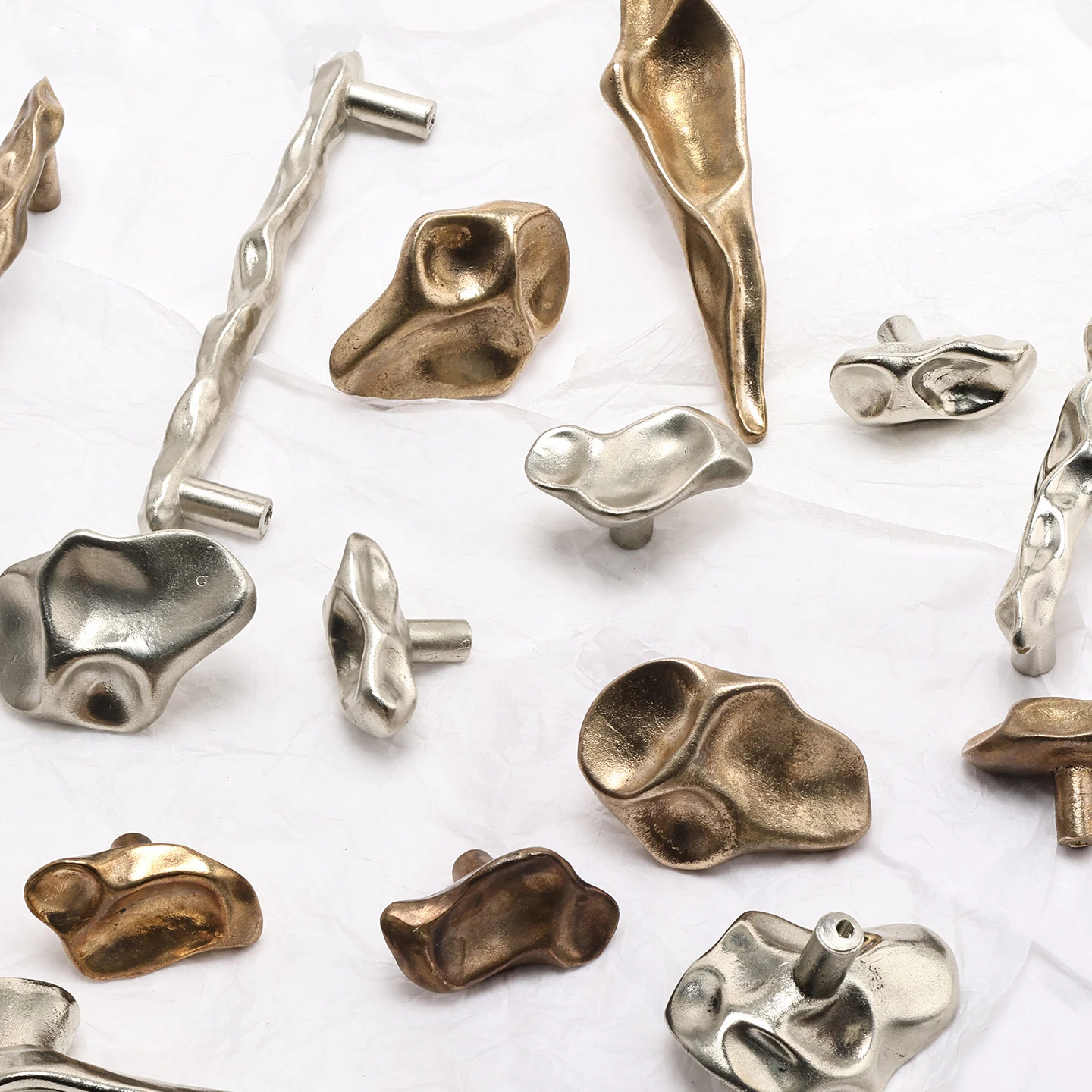 Stone shaped bronze cabinet handle — product image 4