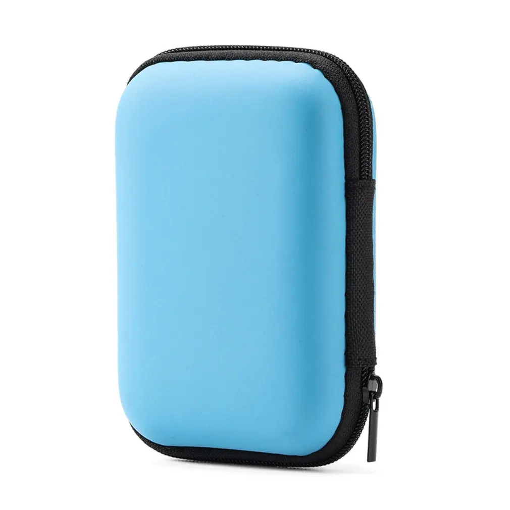 2023 Portable 7 Color Headphone Data Cable Storage Case Charger Power Bank Rectangular Box EVA Zipper Bag Pocket Pouch