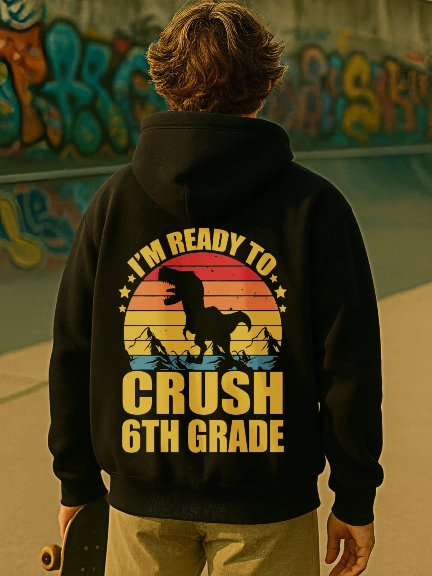 هوديي جرافيك للرجال، طراز قديم، مبطن بالصوف، طباعة حروف وكرتونية، للمراهقين، للارتداء اليومي #2