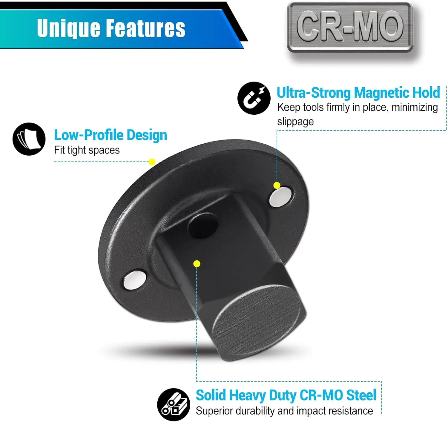 2025 مجموعة محول مقبس التصادم منخفض المستوى، 3/8 بوصة إلى 1 بوصة، 4 قطع #5