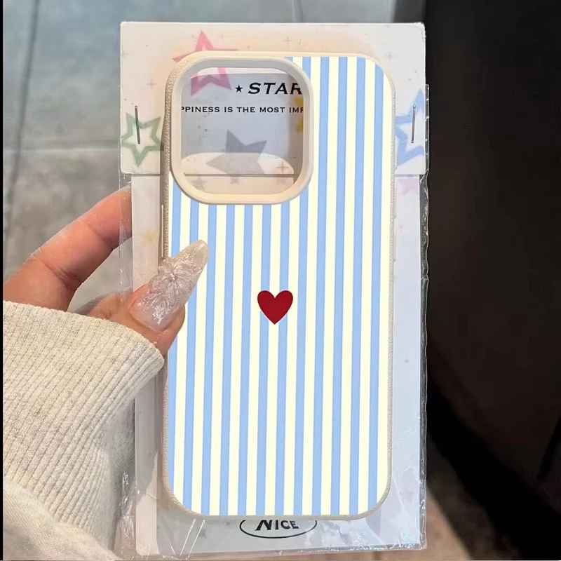 INS Cute Small Love Heart Pattern Phone Case for Samsung S26 S25 S24 S23 S22 S21 S20 Note20 Ultra Plus 5G Soft Silicone Cover