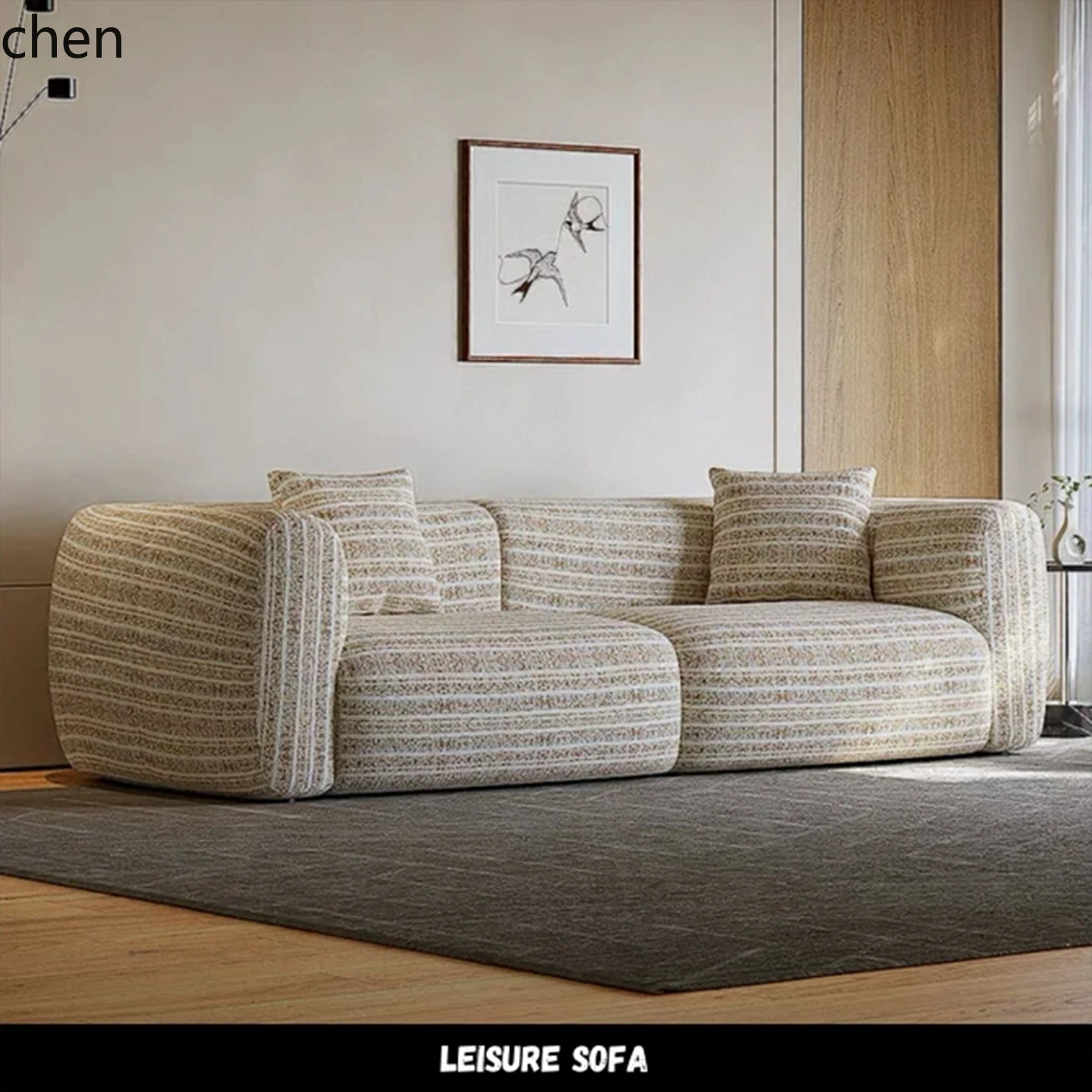 

QZT Lazy sofa villa large flat floor living room large sofa decoration