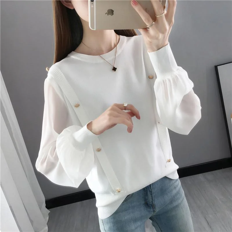 

Women Lightweight Knit Sweater Long Sleeve Top Versatile Fall Fashion