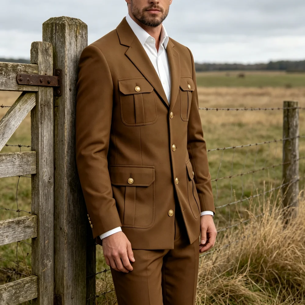 ชุดซาฟารีผู้ชาย 2 ชิ้น เสื้อแจ - Safari Outdoor Hunting Jackets บทวิจารณ์และราคา