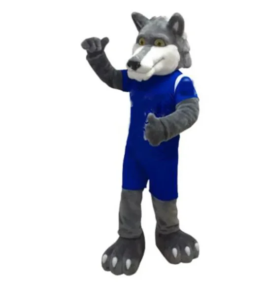 

New Adult Hot Sale LOVE Festival Dress Market Wolf Mascot Costume Christmas Fancy Dress Halloween Mascot Costume Free Ship