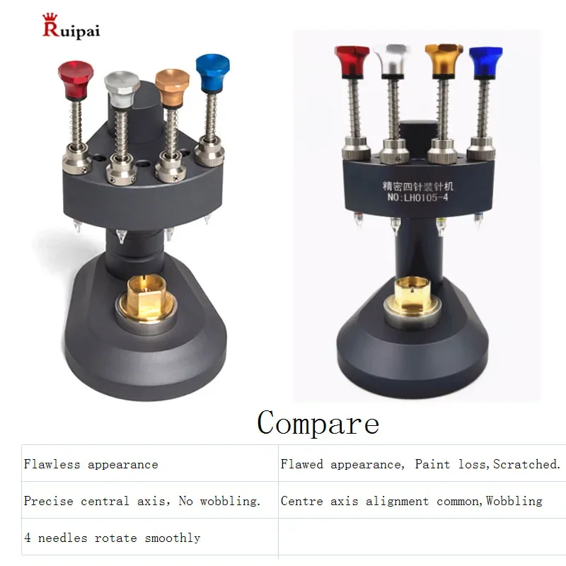 RUIPAI 4 Pin Automatic Watch Hand Installing and Fitting Tools Watch Needle Installation Tool for Watch Repairing