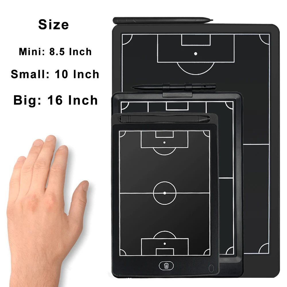 8.5/10/16-Inch LCD Electronic Football Tactical Tablet Strategy Marker Basketball Board Soccer Coach Blackboard Sports Training