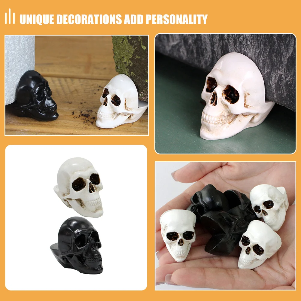 Pies de maceta de calavera únicos, soporte de planta de resina para decoración del jardín del hogar, decoraciones para fiesta de cumpleaños de zombis, 6 uds.