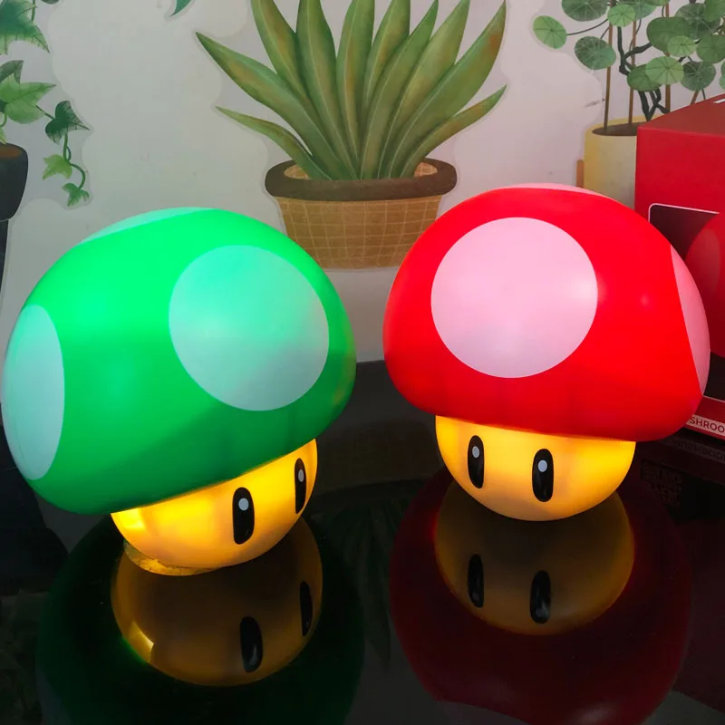 

Super Mario Nostalgic Cute Mushroom Nightlight Sound Effect Decoration Nightlight USB Small Table Light Manufacturer Wholesale