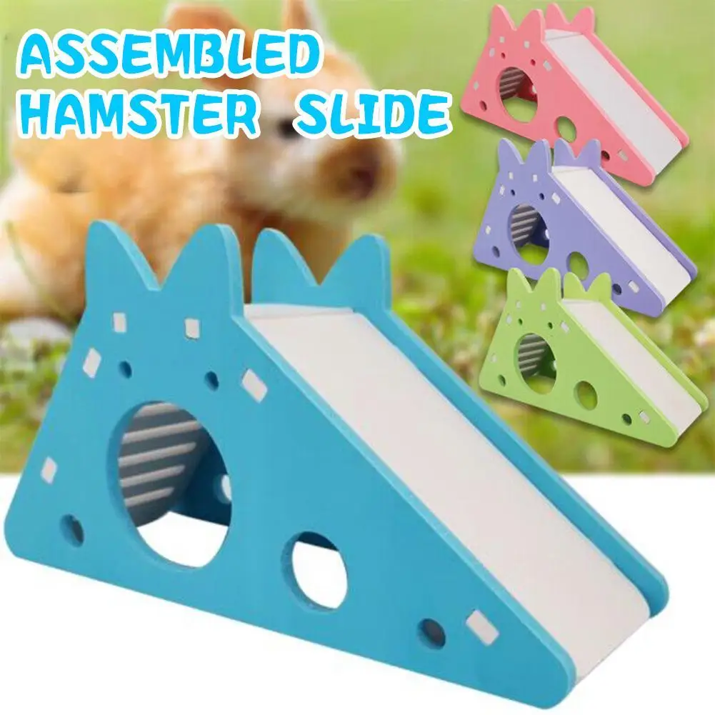 Hamster Slide Toy Pet Hamster House Villa Cage Ladder Exercise Toy For Hamster Mouse Rat Guinea Pig Assembled Hamster Acces G8v1