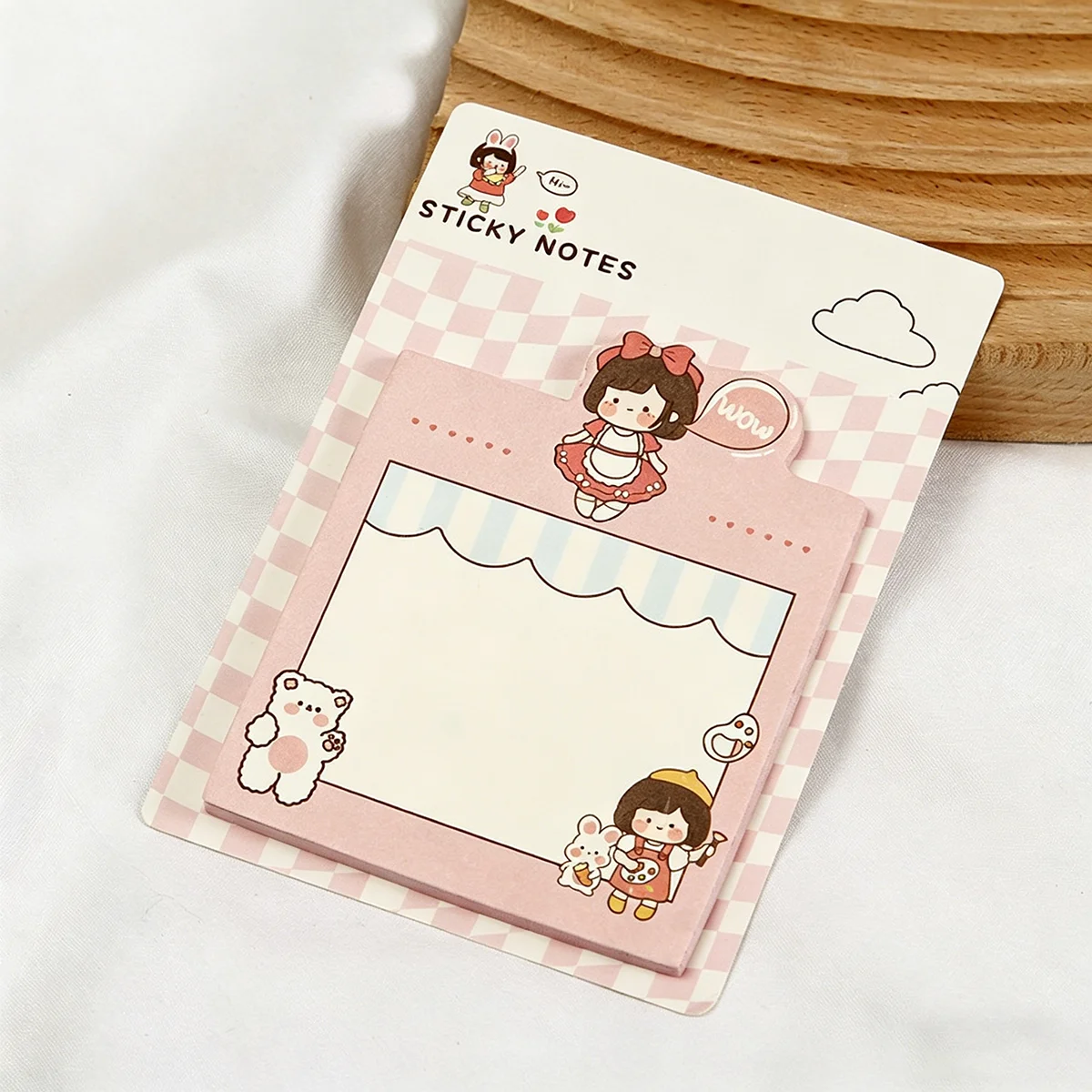 Kawaii Duck & Bunny Sticky Notes, Assorted Cute Animal Shaped Notepads for Students, Planner, and Daily Reminders
