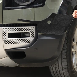 For Land Rover Defender 90 110 130 2020-2024 PVC Black Car Front Bumper Front Corner Trim Sticker Car Accessories