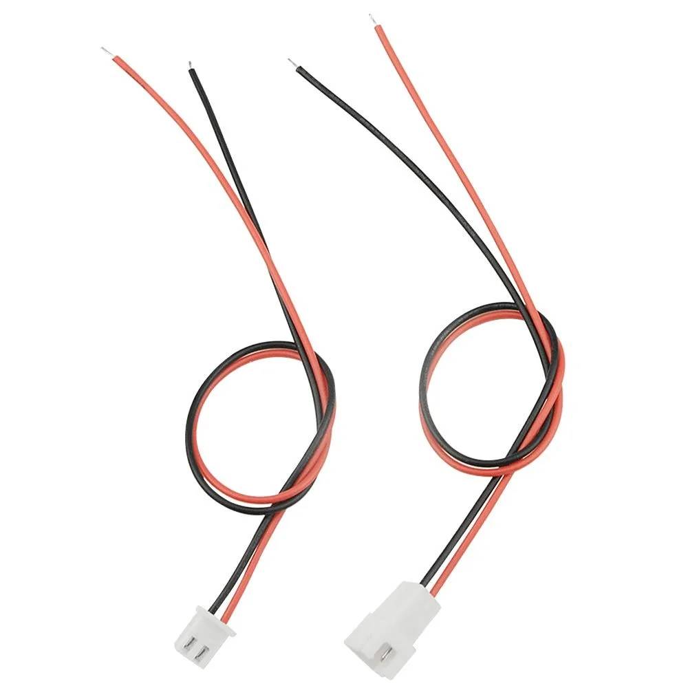 2.54mm 2PIN Female and Male Connecting Plug with Red Black Terminal Connector Wire Cable Compatible with JST-XHP 200mm