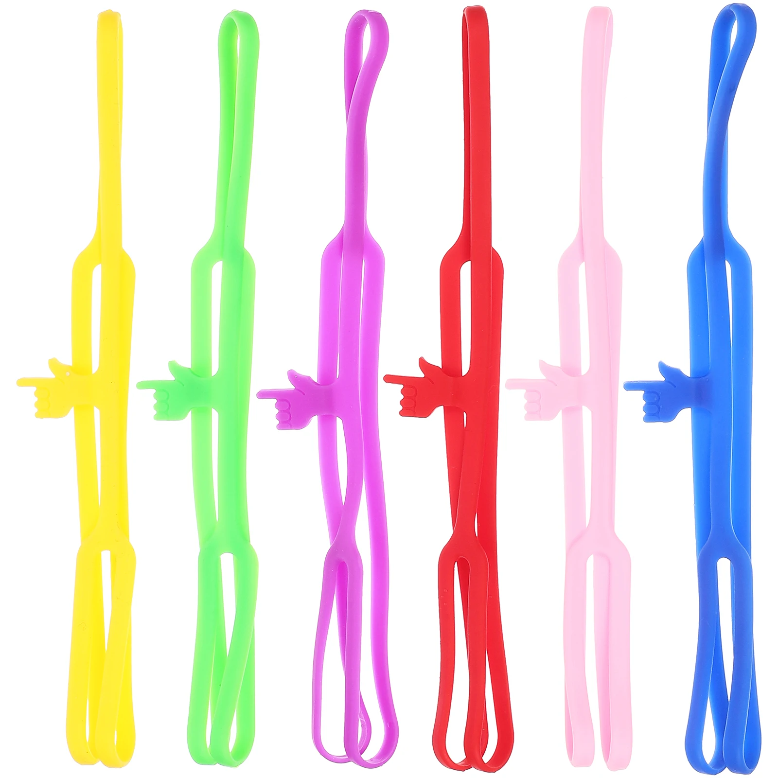 

6 Pcs Bookmarks for Lovers Sillicone Novelty Elasticity Clips Silicone Marker Unique Colorful Cute Child