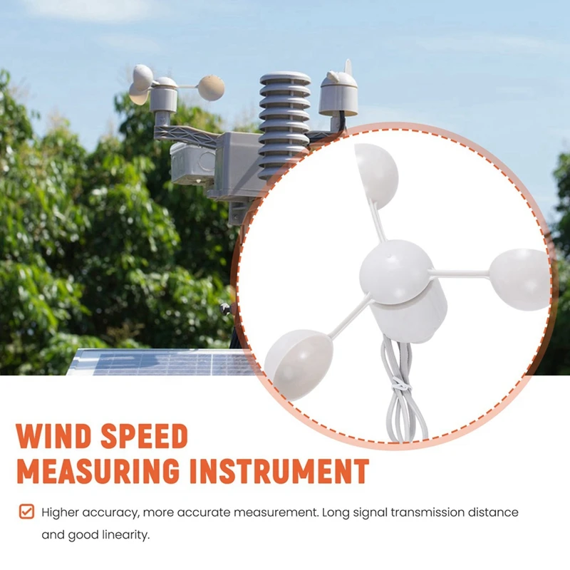 5X WH-SP-WS01 Anemometer Wind Speed Measuring Instrument Wind Speed Sensor Meteorological Instrument For Misol