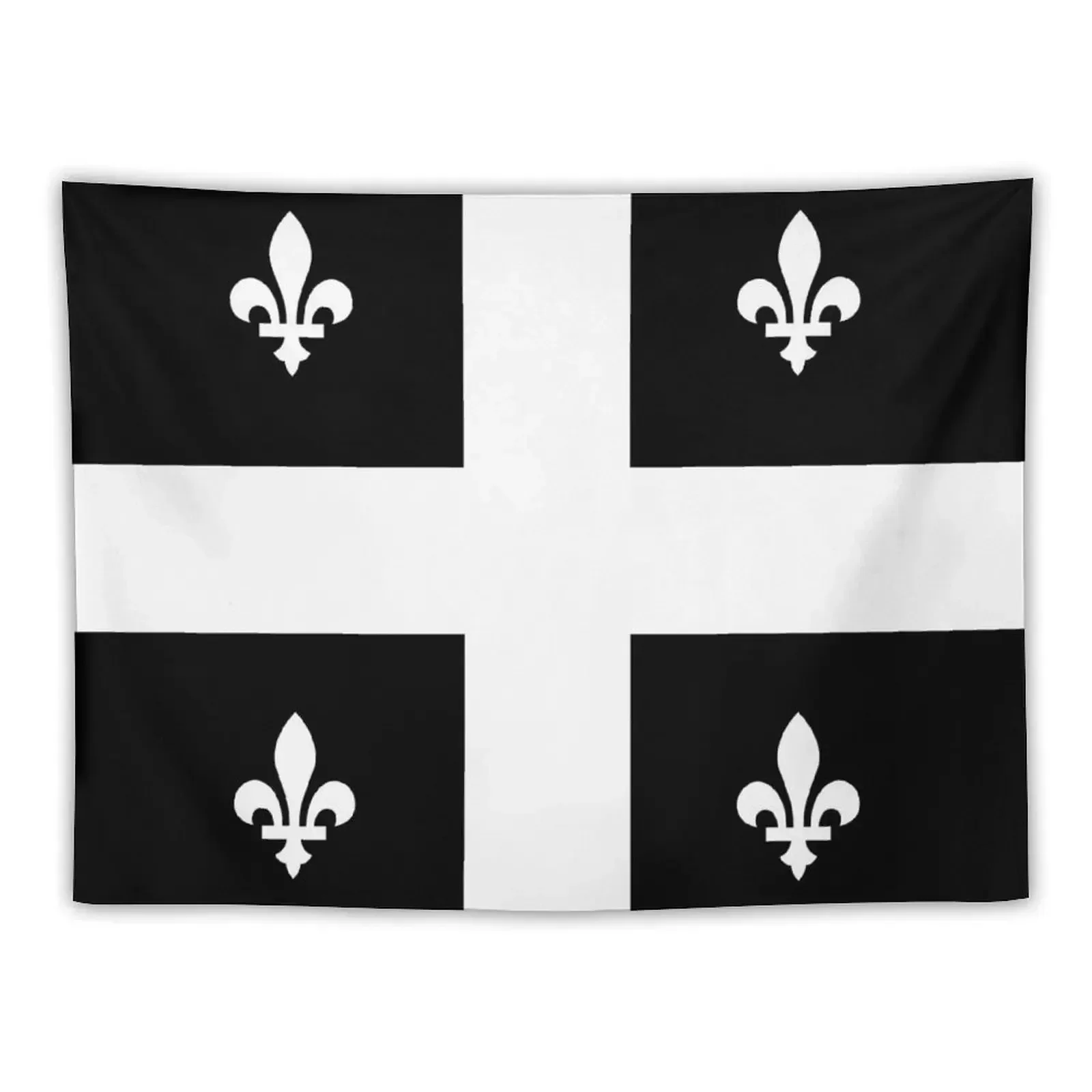 

Quebec flag black and white fleurs de lys HD High Quality Online Store Tapestry Room Decorations Aesthetics Tapestry