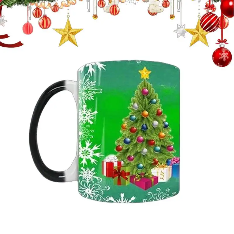 Creative Ceramics Color Changing Mug 350ml Water Cup Christmas Gift Heat Sensitive Funny Drinking Cup for Christmas image 3