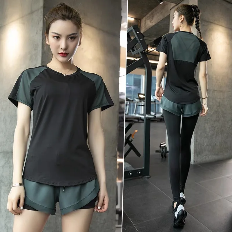 Summer New Breathable Mesh Short Sleeve Loose Exercise Running Tops Gym Workout Top Sport T-shirts Women Yoga Fitness Shirt