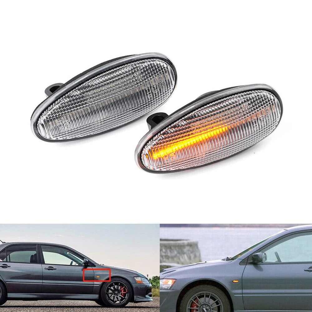 

2PCS Turn Signal Side Marker LED Light For Mitsubishi Pajero Lancer Galant Eclipse Spacewagon Dynamic Blinker Indicator Lamp