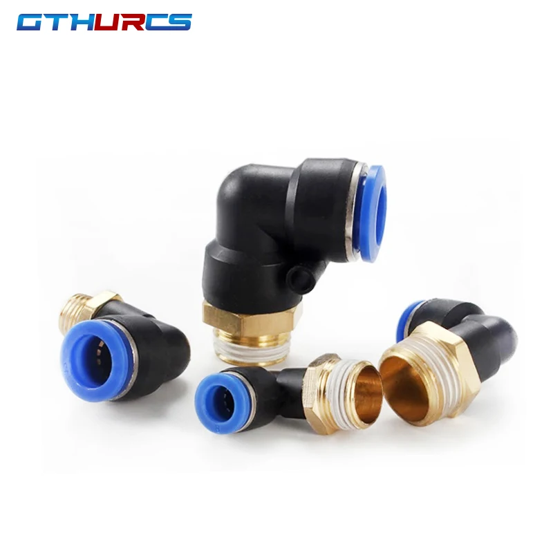50 Uds PL accesorios neumáticos conector rápido de aire PL4-M5 PL6-01 PL8-02 PL10-03 1/8 "1/4" 3/8 "1/2" rosca macho