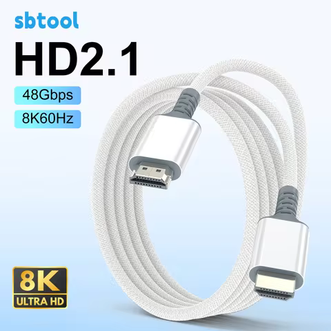 New 2.1 HDMI Cable 8K/60Hz 4K/120Hz 48Gbps HDR For TV Box HDR10+ PS5 PS4 Laptop