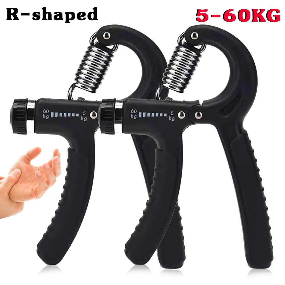 5-60Kg R-shaped Professional Finger Griper Hand Grips Strengthener Finger Trainer Hand Gripper Finger Exerciser Wrist Training