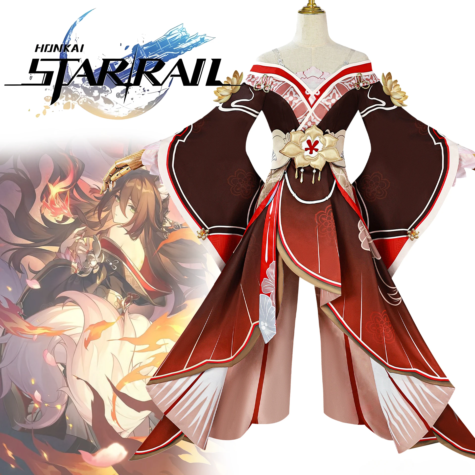 Gioco Honkai: Star Rail Tingyun Costume Cosplay Donne Adulte Kimono Uniforme Set Completo Accessori Vestito Vestito di Carnevale di Halloween