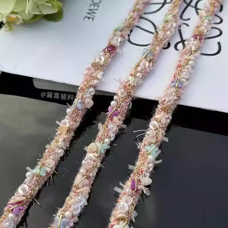 

1yard 1.2cm wide small fragrant pink lace ribbon DIY clothing, woolen jackets, hats, decorative ribbons lace fabric