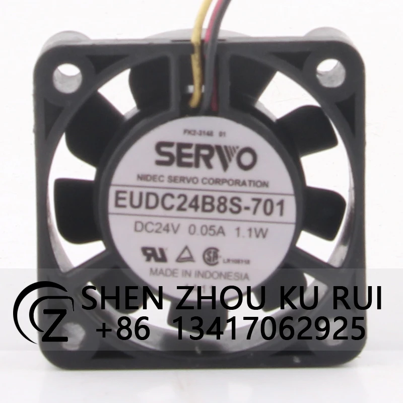 

EUDC24B8S-701Case Fan Dual Ball Bearing for SERVO DC24V 0.05A 40x40x10mm 4CM 4010 Chassis 3wire Frequency Converter Cooling Fan