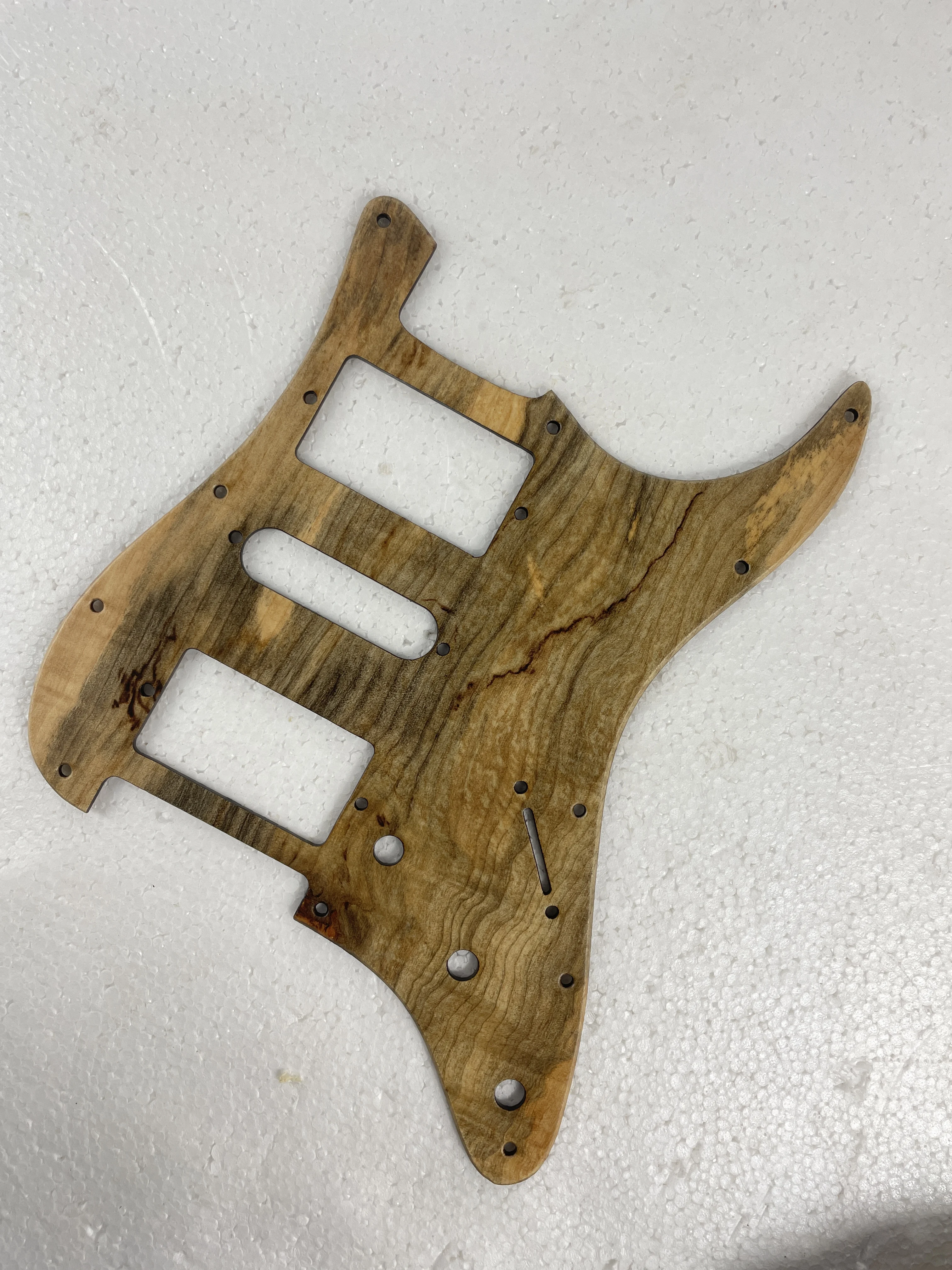 Electric Guitar Block Made of Wood Carved Flame Maple HSH, 11 Hole, 3-Layer Single Coil Block, FD S T-shaped Guitar Parts