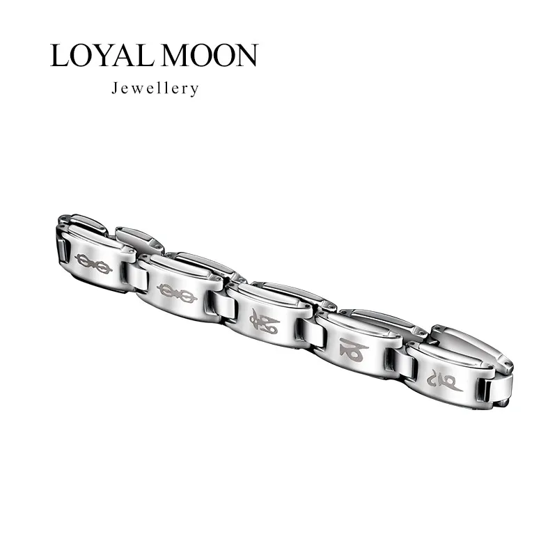 Loyal Moon Tungsten Bracelets For Men And Women 10mm Widrh Couple Bracelet, Trend Wild Casual Jewelry, Engraving