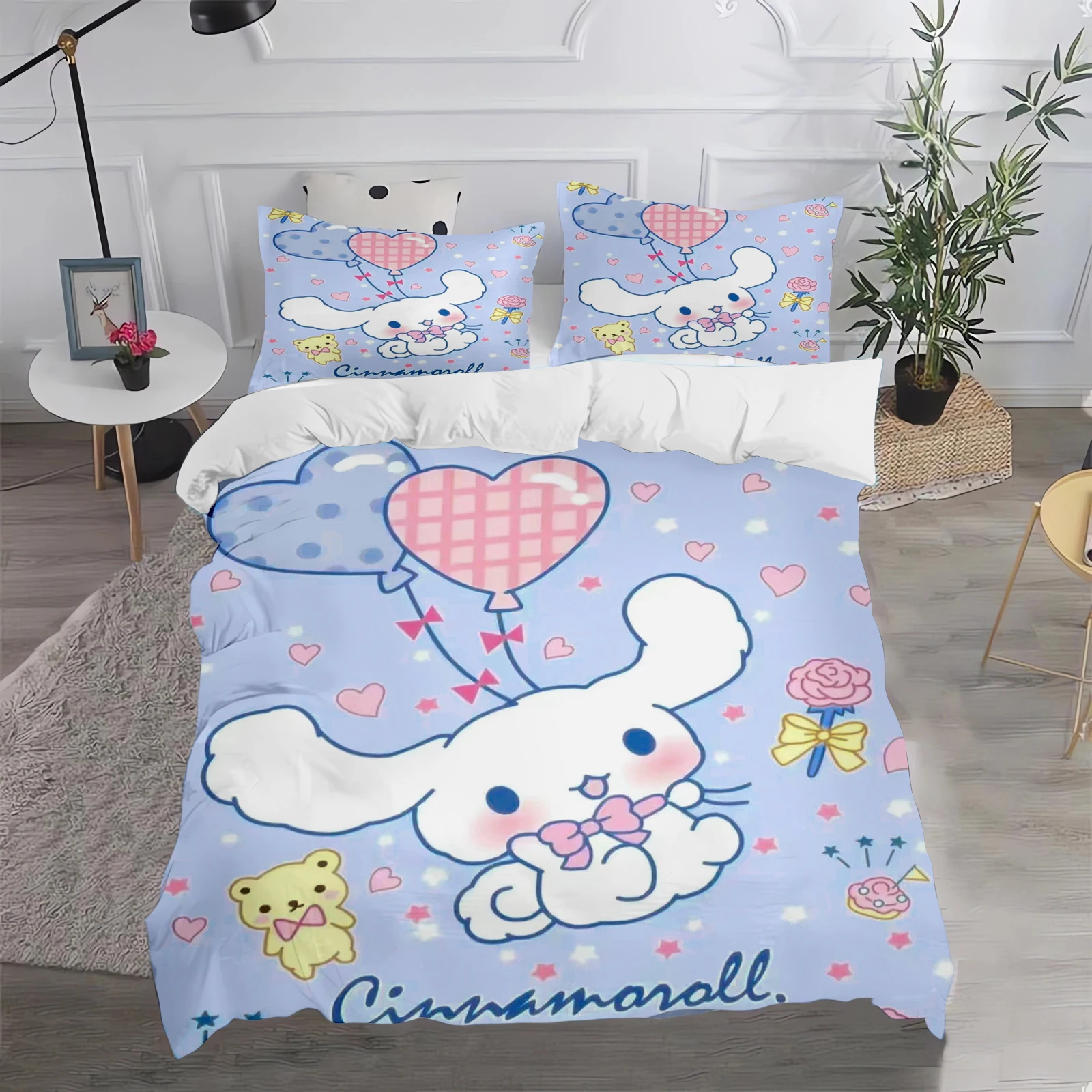 Cinnamoroll Duvet Cover Anime Cartoon Children King Size Set Comforter Bedding Quilt Grade A Printed Queen Twin